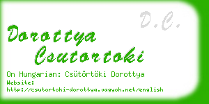 dorottya csutortoki business card